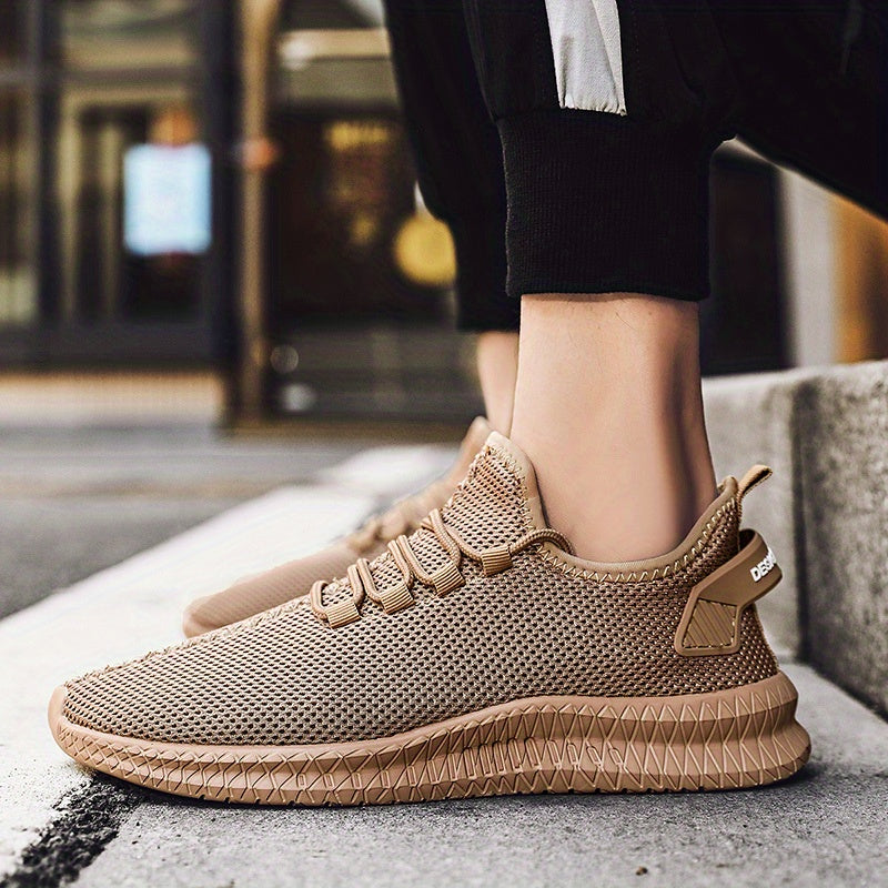 Men's Fashion Trendy Knit Breathable Lightweight Casual Sneakers for Sports