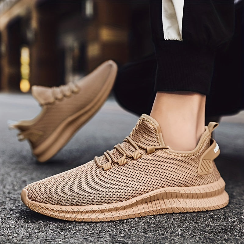 Men's Fashion Trendy Knit Breathable Lightweight Casual Sneakers for Sports
