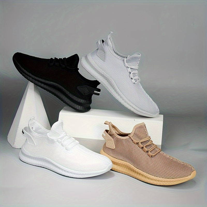 Men's Fashion Trendy Knit Breathable Lightweight Casual Sneakers for Sports