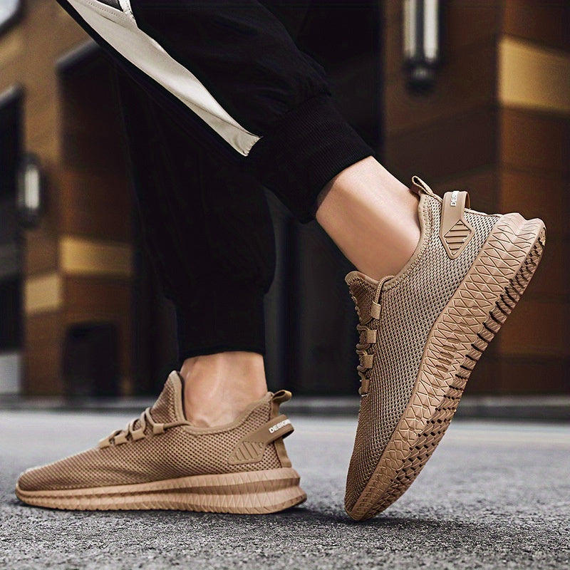 Men's Fashion Trendy Knit Breathable Lightweight Casual Sneakers for Sports