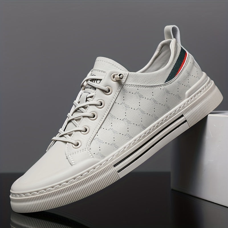 Men's Trendy Solid Skate Shoes - Comfy Non-Slip Casual Sneakers for Outdoor Activities